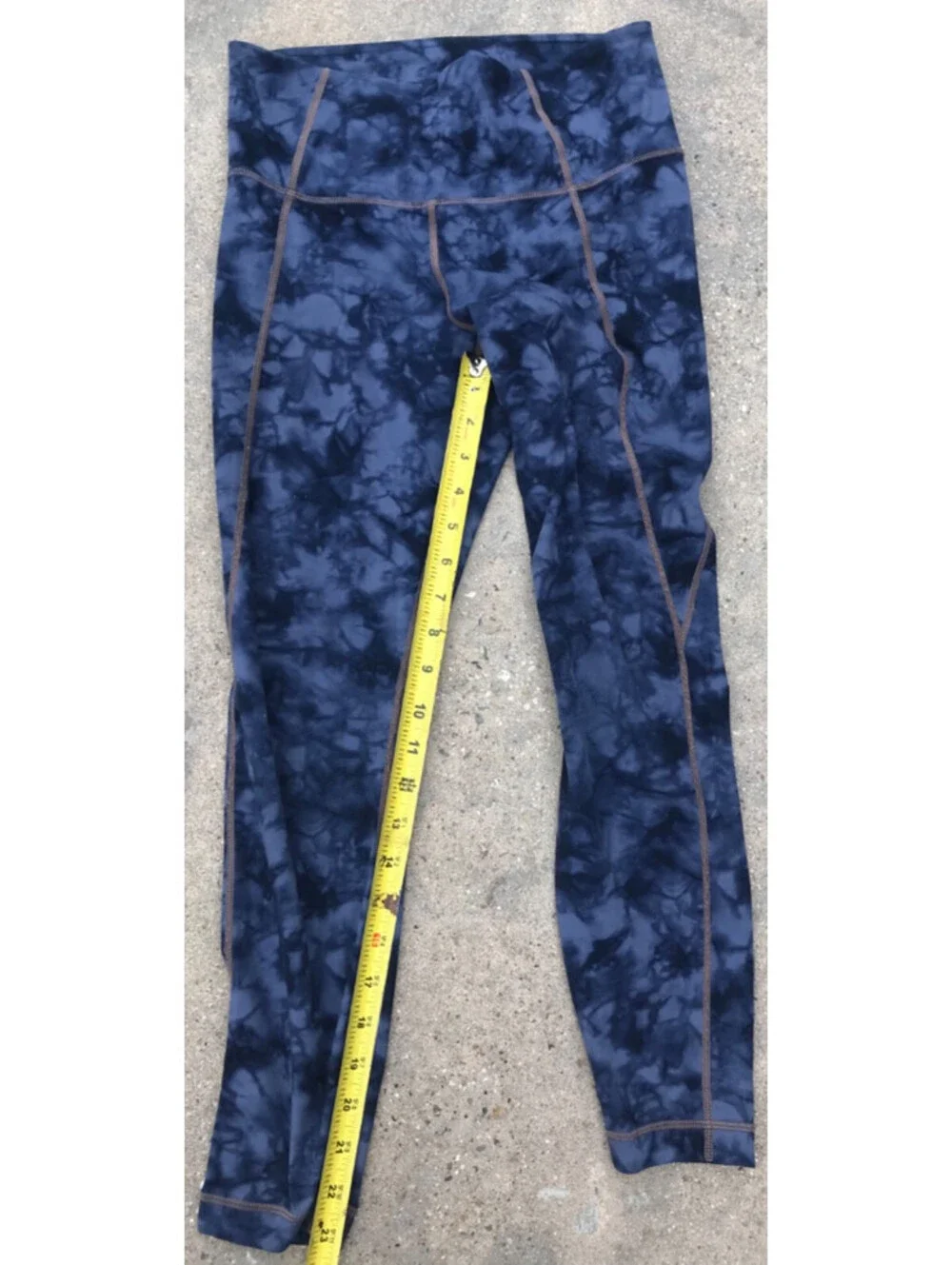 Athleta Powervita Blue Tie Dye Salutation Ankle Tight Legging Small Yoga Pant